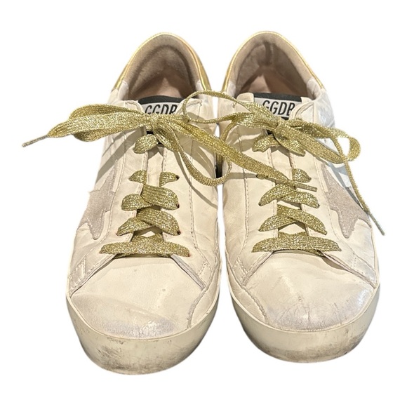 Golden Goose Superstar White leather-washed/Gold size 41 women’s 11  pre-loved - Picture 7 of 15